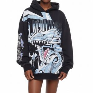 🔥 YOUNGLA x Yu-Gi-Oh! Blue Eyes White Dragon Hoodie  Limited Edition